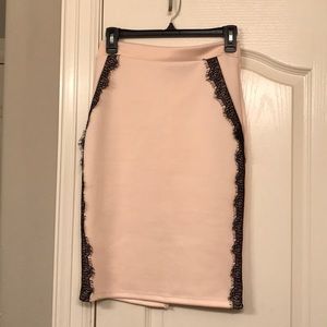 Pink pencil skirt
